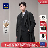 HLA 系列大衣25秋冬新平驳领纯羊毛保暖外套男 海澜之家轻商务经典