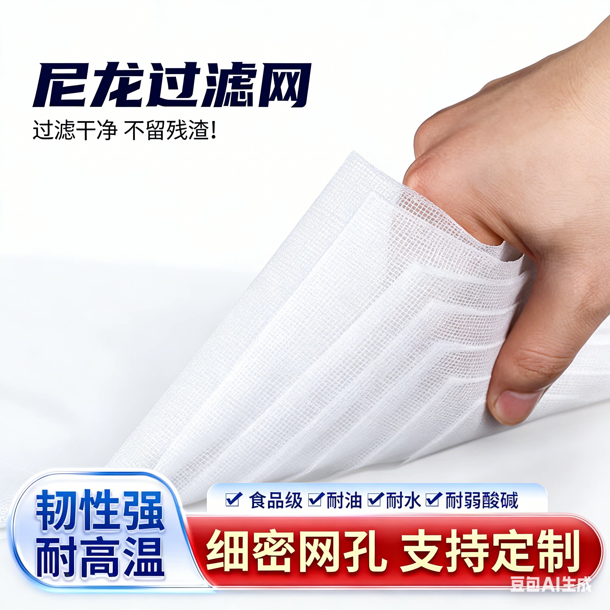 尼龙网过滤网布油漆滤网尼龙纱网食品级筛网布可定制80/200/300目