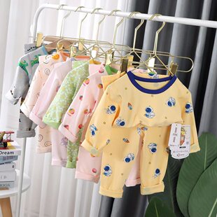 中大童纯棉无骨套装 儿童春秋冬宝宝打底内衣男童睡衣 女孩秋衣秋裤