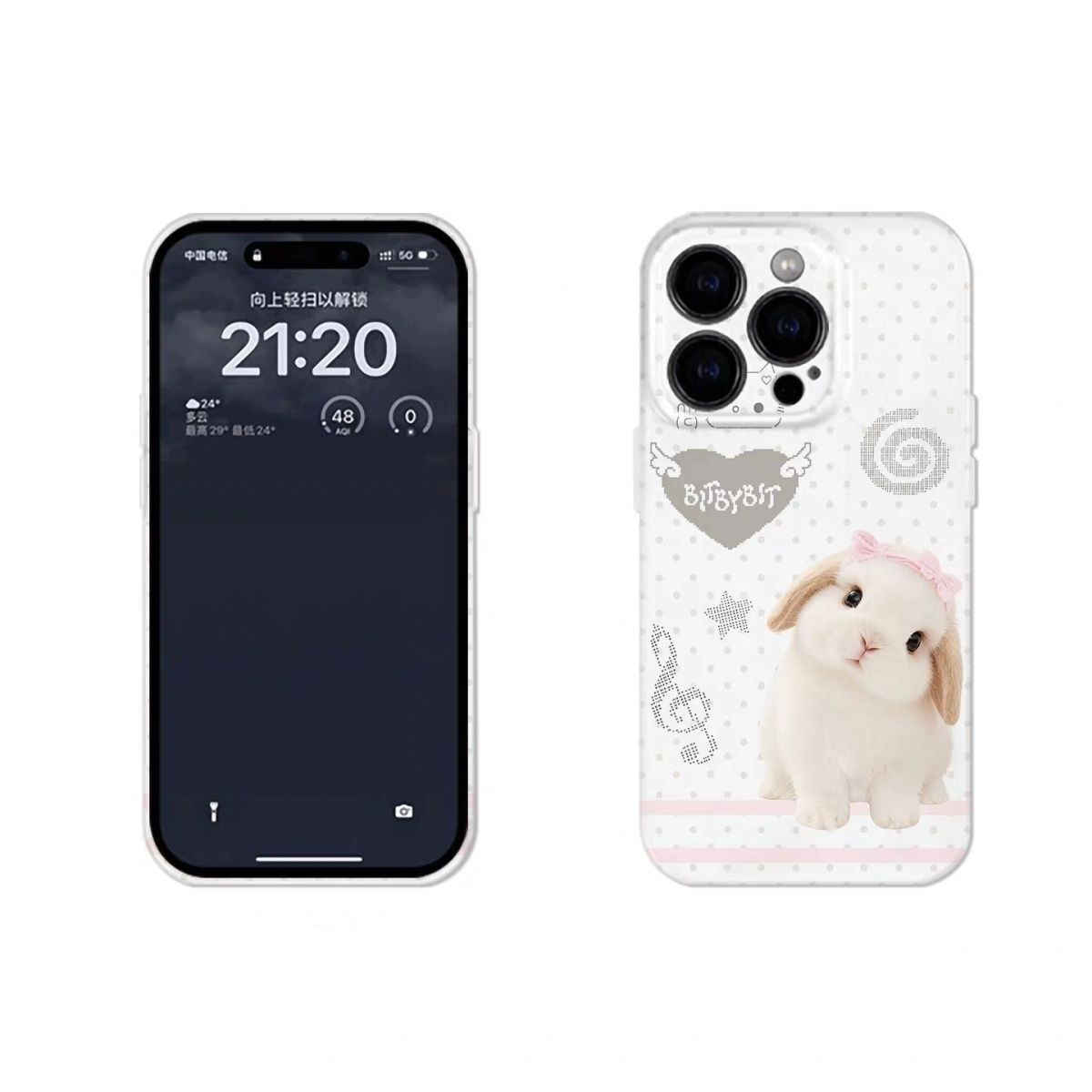 奶萌兔适用iPhone14Pro/17手机壳11/6/xr苹果14/15Promax软情侣8p手机壳简约