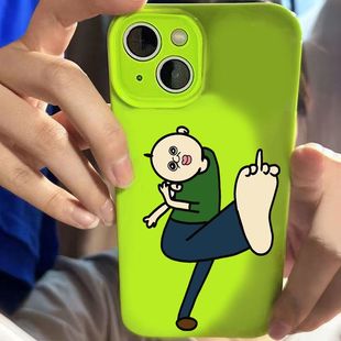 蹬腿邦邦适用iPhone11 12搞怪xsmax 6sp手机壳 14Pro手机壳15苹果13