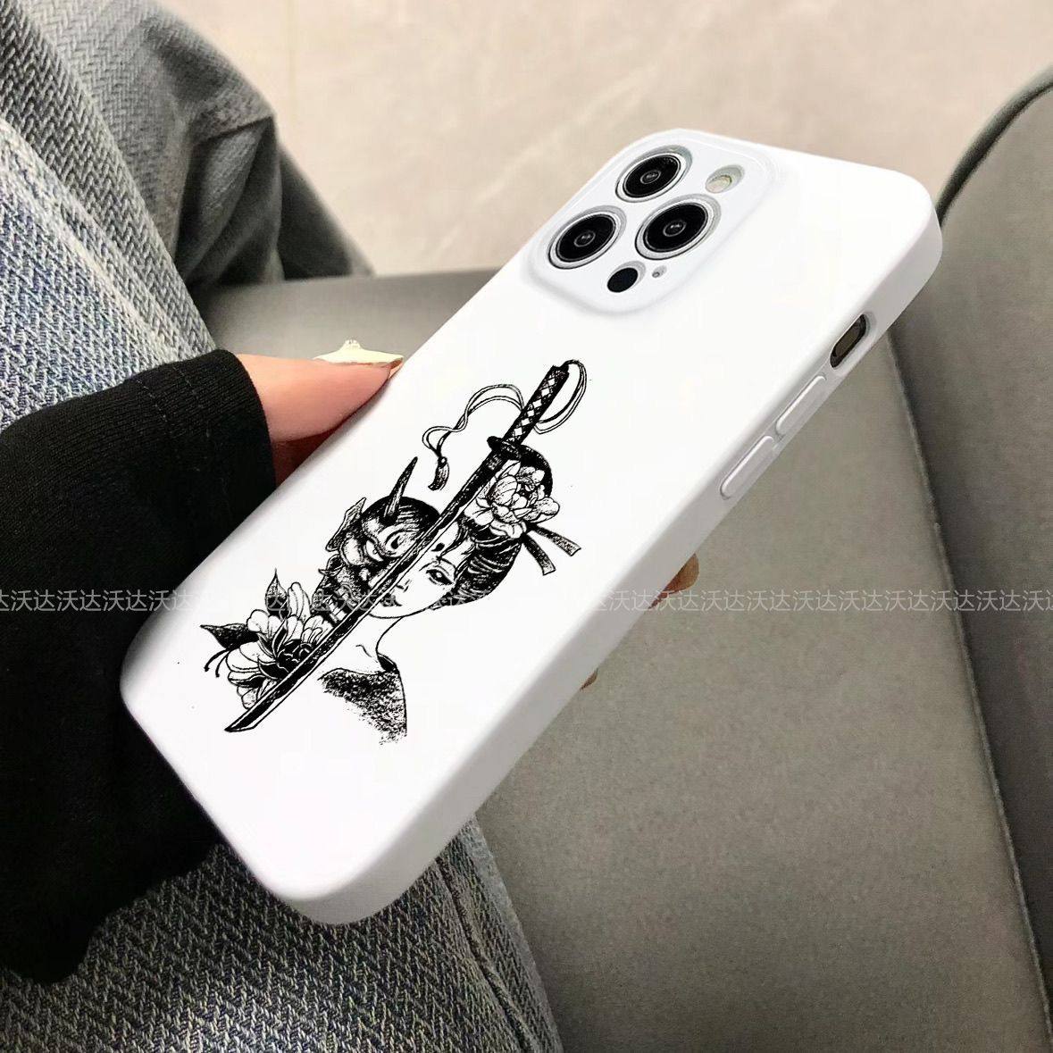 暗黑般若适用iPhone14Pro/13手机壳11/6/xr苹果14/15Promax软情侣8p手机壳
