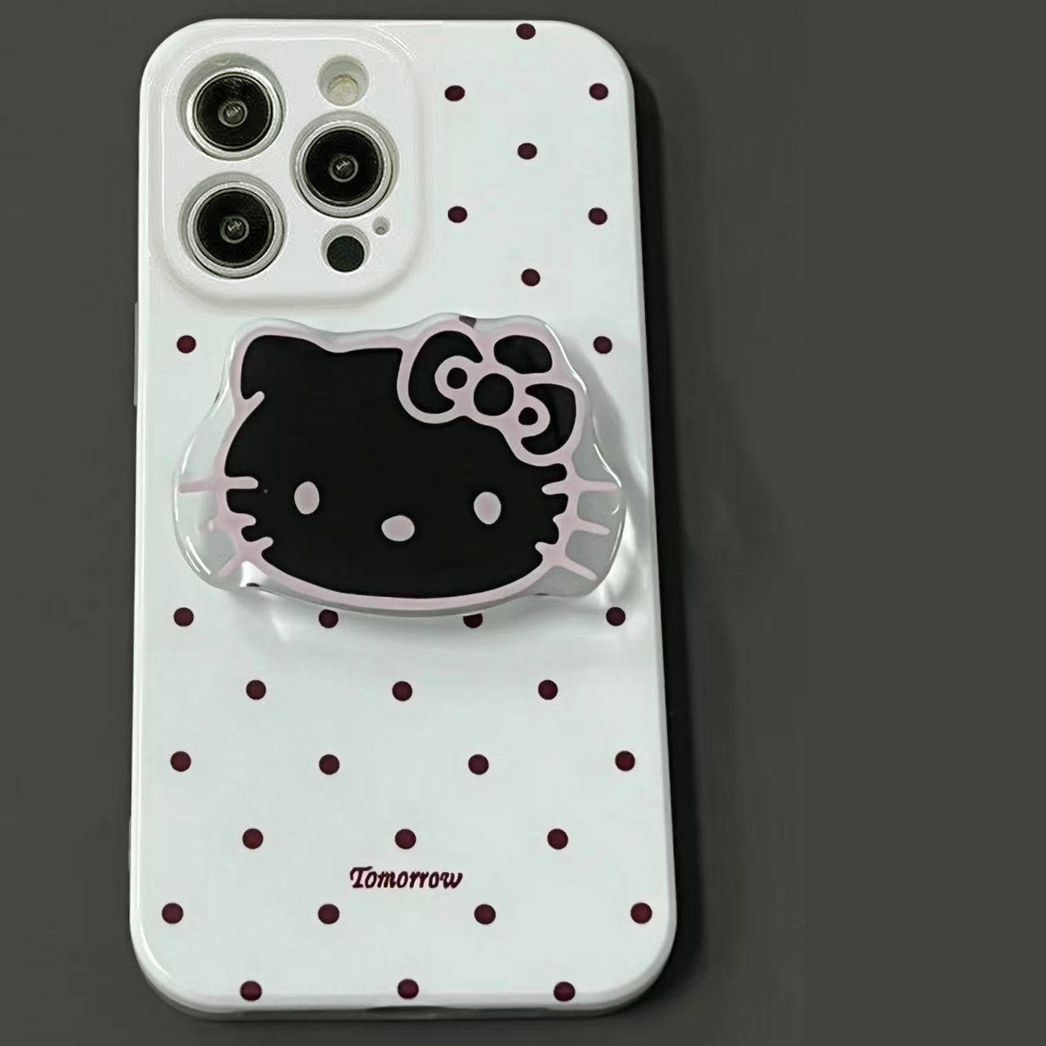 波点凯蒂猫适用iPhone14/15Pro手机壳11/13/16Promax全包6软12/xr