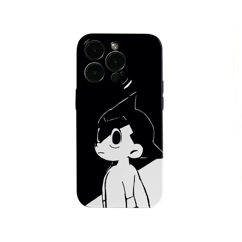 黑白阿童木适用iPhone14Pro/17手机壳11/6/xr苹果14/15Promax软情侣8p手机壳