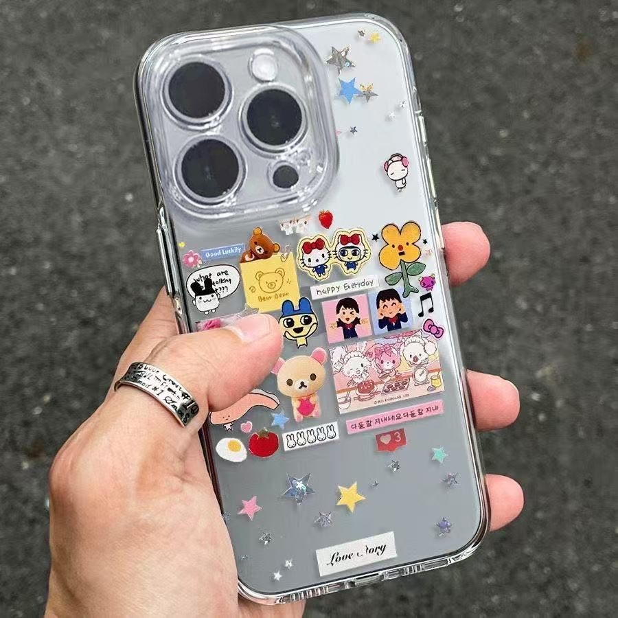 日韩卡通适用iPhone14Pro/13手机壳11/6/xr苹果14/15Promax软8p手机壳