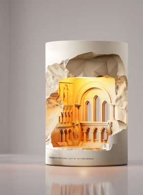 壁光里融蜡灯礼物氛围香薰灯烛灯新婚生日结婚礼盒台灯水泥小夜灯