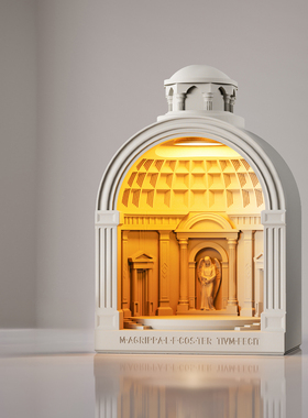 壁光里原创万神殿水泥建筑融蜡灯香氛蜡烛摆件定时无火扩香薰灯