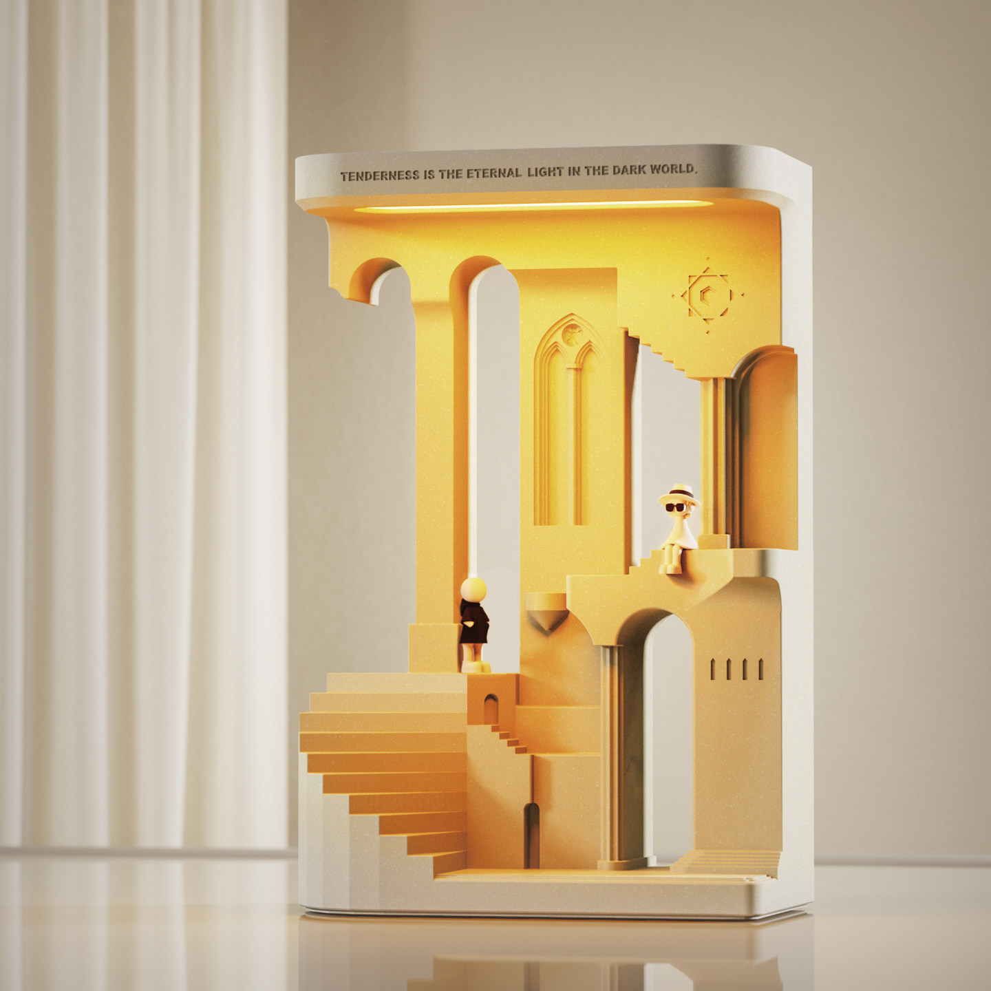 壁光里水泥小夜灯创意台灯摆件设计师礼物床头节日礼物伴手氛围灯