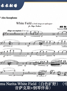 Tsutomu Narita-White Field(白色旷野)（中音萨克斯+钢琴伴奏）