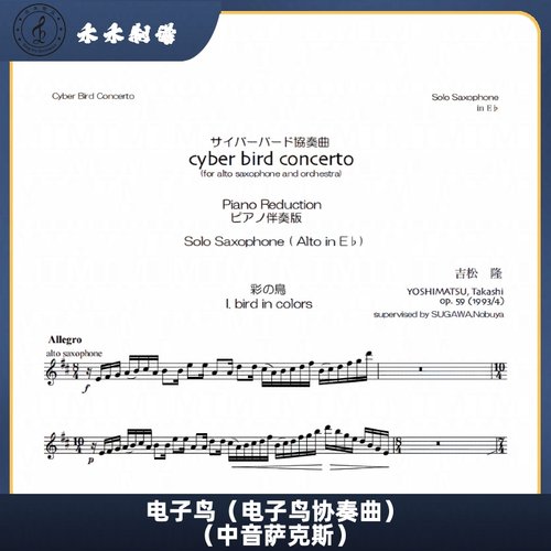 电子鸟 萨克斯古典乐曲 电子鸟协奏曲 （中音萨克斯）