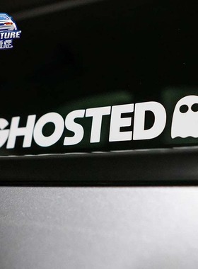 汽车贴纸可爱卡通游戏GHOSTED幽灵车窗贴GK5车身贴电动车摩托车贴