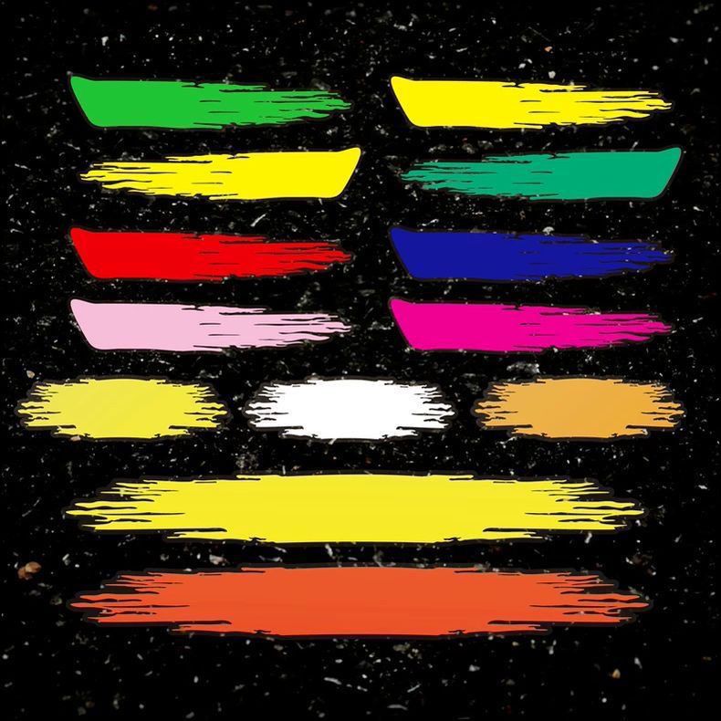 彩墨涂鸦汽车贴纸划痕遮挡遮盖电动摩托车贴保险杠七彩车身装饰贴