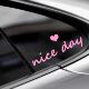 nice day英文治愈车贴汽车玻璃车身车尾三角窗装 饰电动车表面贴纸