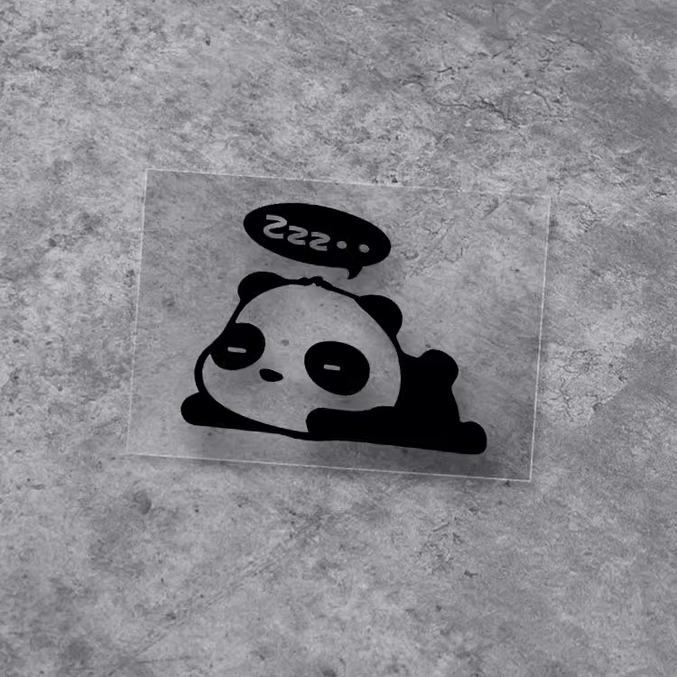 爱打呼熊猫汽车装饰油箱盖车身贴