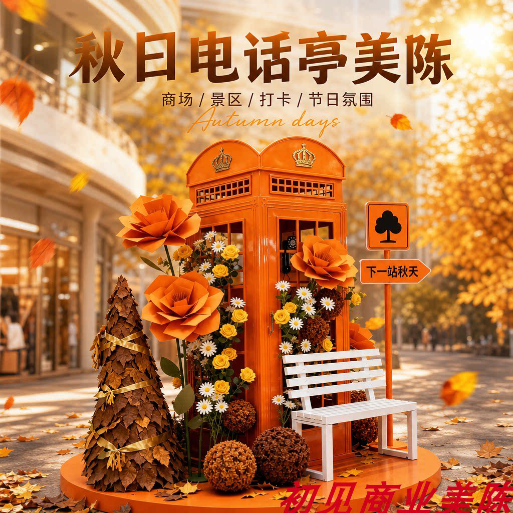 户外美陈仿真花瀑布网红打卡图片