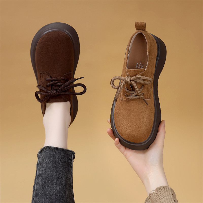 勃肯鞋子女2026春秋女鞋新款时尚通勤复古流行乐福单鞋百搭小皮鞋