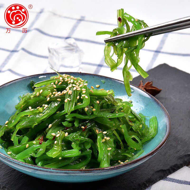 万历开袋即食增味海草王原味芝麻裙带菜海藻沙拉裙带菜丝菜梗段丝