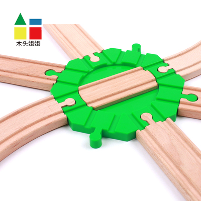 木头姐姐绿色盒装八路轨道转盘