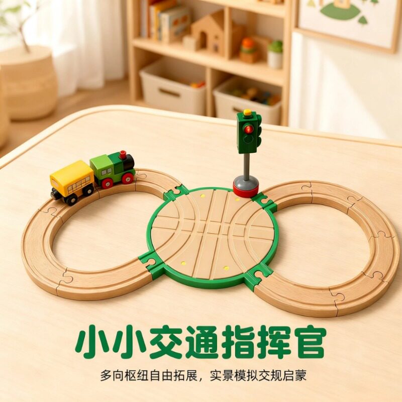 木质仿真多向益智火车轨道玩具
