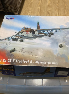 kopro 1/48 su-25k 攻击机模型，盒子已烂，板件、水贴都完好未