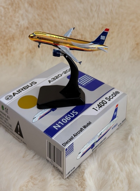 金机 Aviation  1/400 WB4025 全美航空 A320-200 N106US  长9.4c