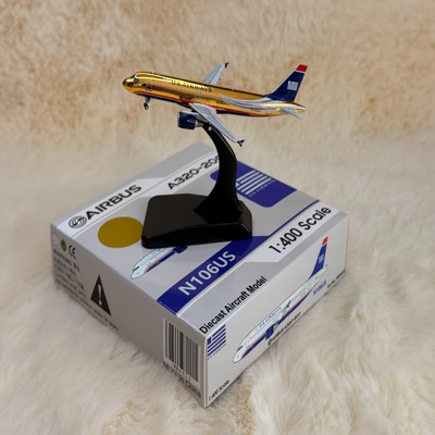 金机 Aviation  1/400 WB4025 全美航空 A320-200 N106US  长9.4c