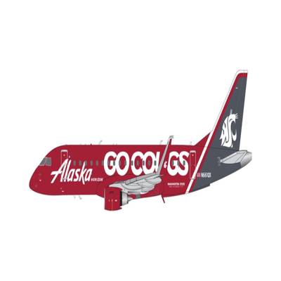 Geminijets 1:200# 飞机模型 阿拉斯加航空Embraer ERJ-175LR N66