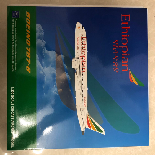 埃塞俄比亚航空波音787-8，飞机模型，JCWings，1:200比例， 埃塞