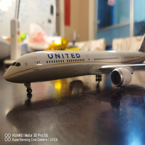 Inflight IF200比例金属飞机模型，美国联合航空波音787-10，标