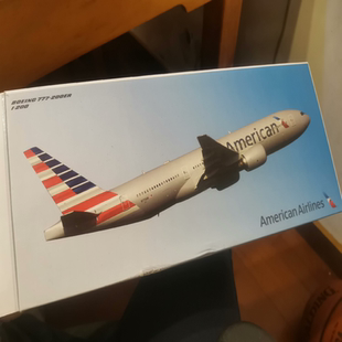 波音Boeing777-200er客机模型America Airlines比例1/200实心塑
