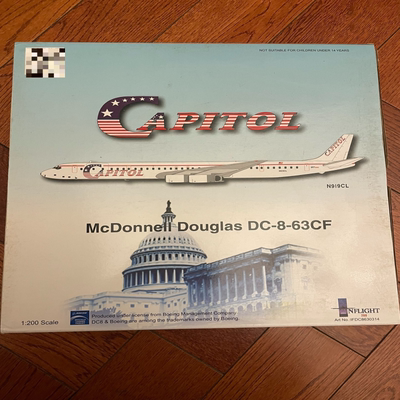 IF200 Inflight200 美国首都航空DC-8-63CF 绝版老货 注册号N919C