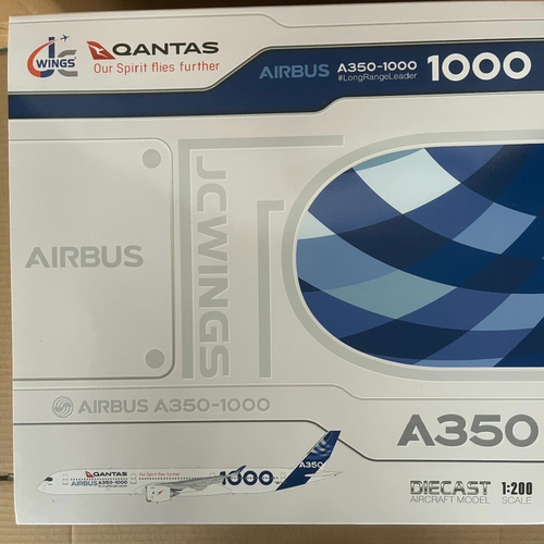 JC Wings QANTAS澳洲航空A350-1000，1:200合金模型，纪念彩绘，