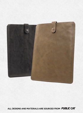 PUBLICCAT公务猫头层牛皮macbook13寸笔记本皮套真皮电脑内胆包