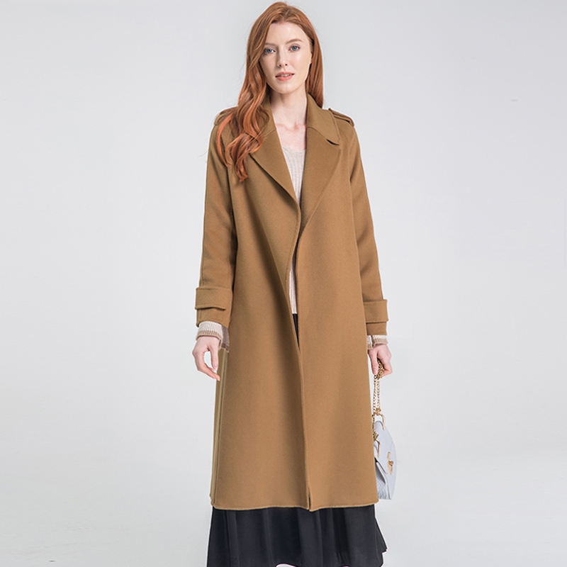 100%羊毛高端双面羊毛大衣凯撒