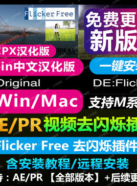 特效制作 DEFlicker 延时高速摄影视频去闪烁支持AE/Pr/插件汉化