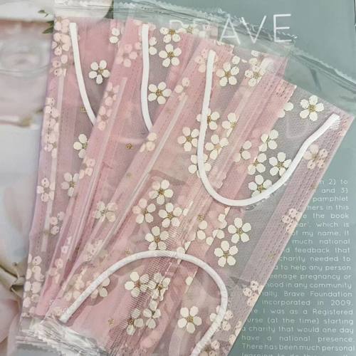 可爱高颜值网纱口罩独立包装轻薄