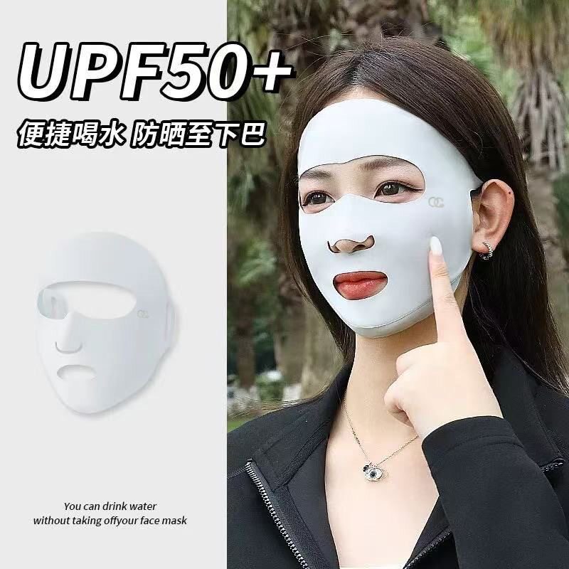 夏户外露口鼻高尔夫跑步全脸面罩