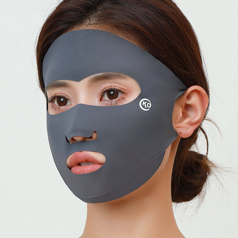 夏防晒面罩户外跑步专用透气冰丝男女口罩运动易呼吸露嘴鼻脸基尼