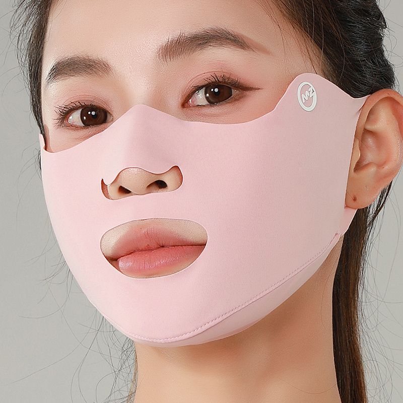 户外防晒口罩护下巴漏口鼻高颜值