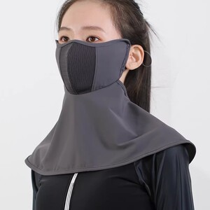 春夏高颜值护眼角护颈防晒一体面罩防紫外线透气遮阳冰丝口罩面纱
