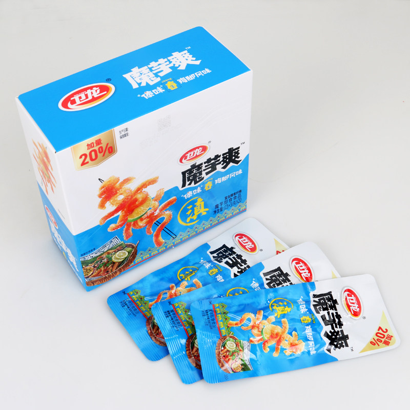 卫龙魔芋爽傣味舂鸡脚味素毛肚酸辣魔芋零食即食脆口小吃网红加量