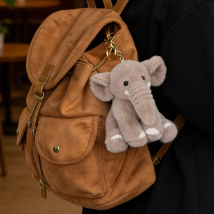 可爱大象包包挂件小玩偶男生书包挂件小饰品女孩女精致高级感公仔