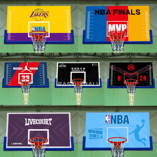 简约标准篮板贴画装饰自粘防水涂鸦篮球馆个性球星海报高校篮板