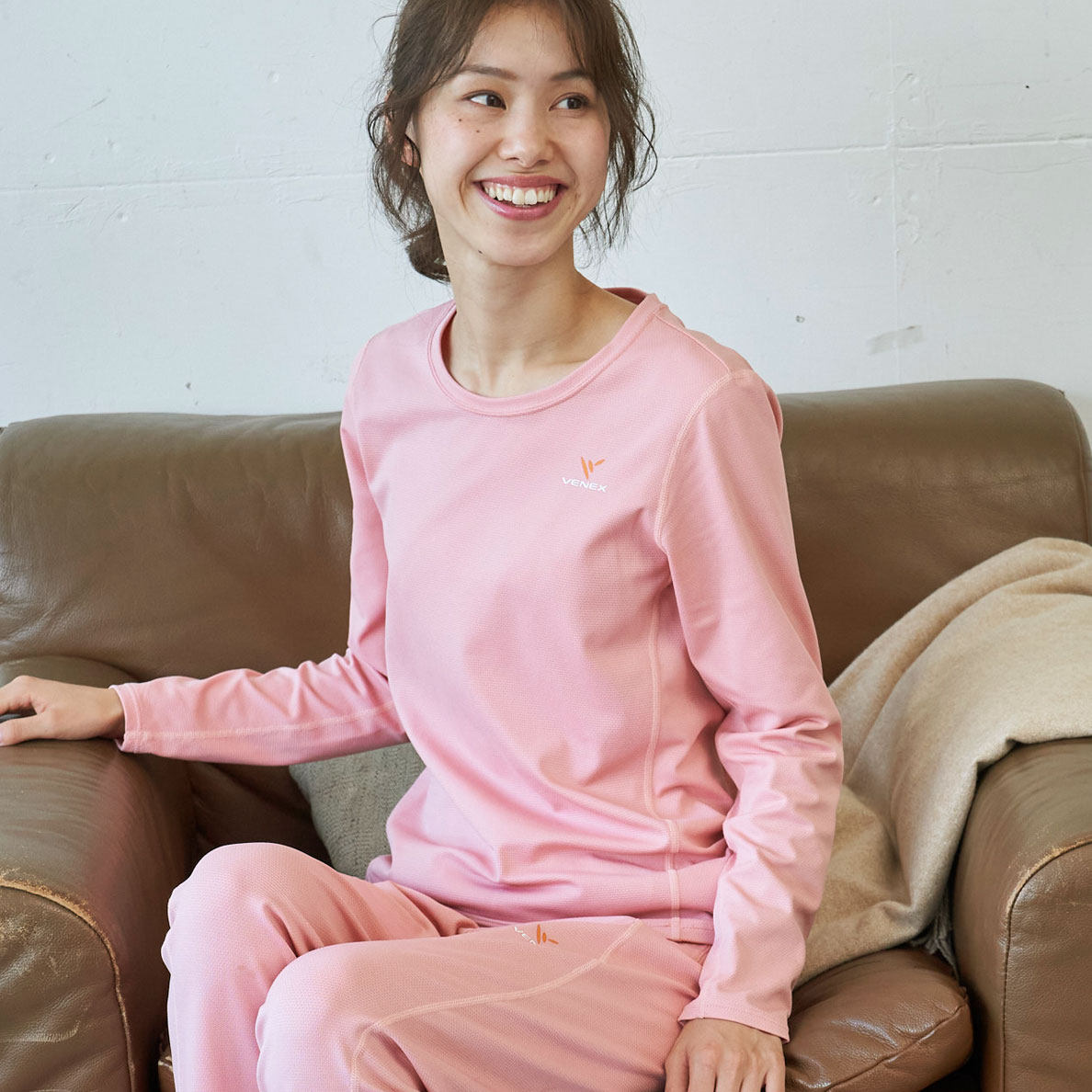 日本VENEX女款长袖休养原装进口居家系列