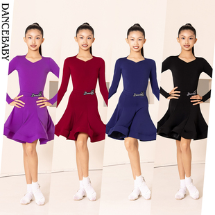Dancebaby拉丁舞服少儿舞蹈服2025新款比赛服女童规定赛服DAS577