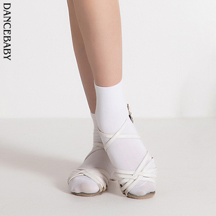 拉丁舞少儿规定袜比赛袜女童运动袜短袜练习袜子女童袜吸汗DAS349
