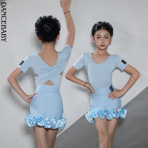Dancebaby2026新款拉丁舞服舞蹈服女童日常练功服新品上衣DAS195