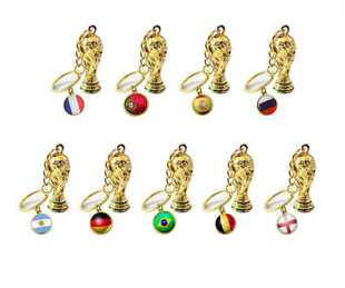 World Cup Football keychain trophy pendant metal jewelry