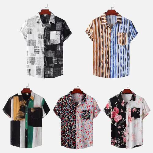 Hawaiian Men's Shirt Summer Beach Casual 3d Sunflower Pr