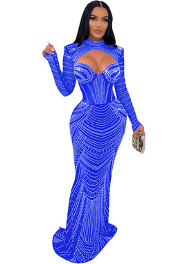 Mesh Sheer Maxi Dress Gown Women Spagetti Straps Party Dress